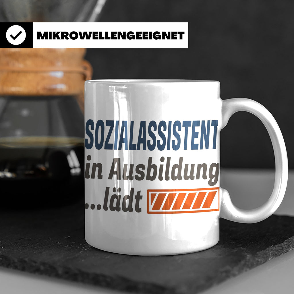 Sozialassistent in Ausbildung Tasse mit Spruch Ladebalken lä – Weiß [farbe:weiß]