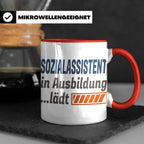 Sozialassistent in Ausbildung Tasse mit Spruch Ladebalken lä – Rot [farbe:rot]