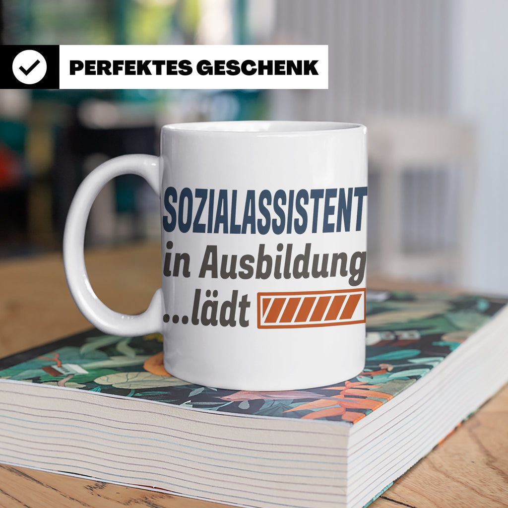 Sozialassistent in Ausbildung Tasse mit Spruch Ladebalken lä – Weiß [farbe:weiß]