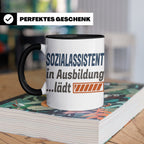 Sozialassistent in Ausbildung Tasse mit Spruch Ladebalken lä – Schwarz [farbe:schwarz]