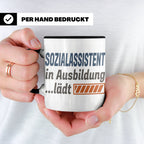 Sozialassistent in Ausbildung Tasse mit Spruch Ladebalken lä – Schwarz [farbe:schwarz]