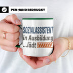 Sozialassistent in Ausbildung Tasse mit Spruch Ladebalken lä – Grün [farbe:grün]