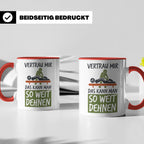 Physiotherapeut Tasse mit Spruch Vertrau mir das kann man de – Rot [farbe:rot]