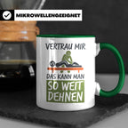 Physiotherapeut Tasse mit Spruch Vertrau mir das kann man de – Grün [farbe:grün]