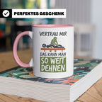 Physiotherapeut Tasse mit Spruch Vertrau mir das kann man de – Rosa [farbe:rosa]