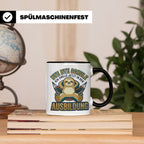 Ausbildung Tasse Faultier Bye Bye Schule Geschenk für Azubi  – Schwarz [farbe:schwarz]