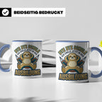 Ausbildung Tasse Faultier Bye Bye Schule Geschenk für Azubi  – Blau [farbe:blau]