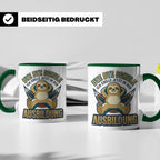 Ausbildung Tasse Faultier Bye Bye Schule Geschenk für Azubi  – Grün [farbe:grün]