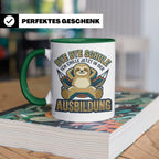 Ausbildung Tasse Faultier Bye Bye Schule Geschenk für Azubi  – Grün [farbe:grün]