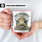 Ausbildung Tasse Faultier Bye Bye Schule Geschenk für Azubi  – Rosa [farbe:rosa]