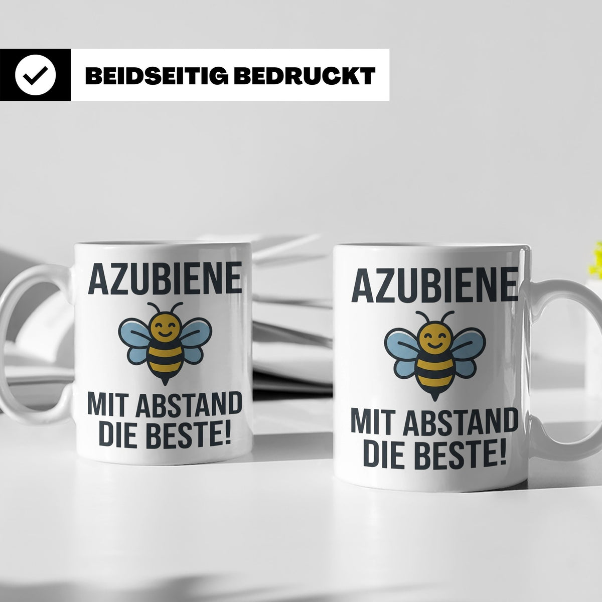 Azubiene Tasse Geschenk für beste Auszubildende Frau, lustig – Weiß [farbe:weiß]