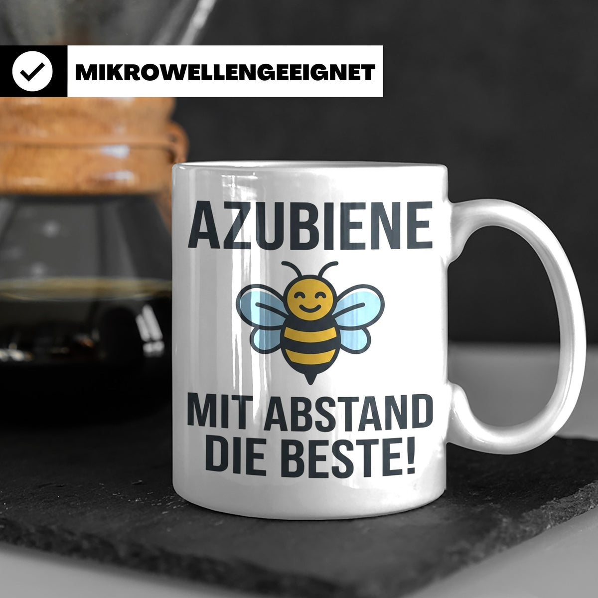 Azubiene Tasse Geschenk für beste Auszubildende Frau, lustig – Weiß [farbe:weiß]