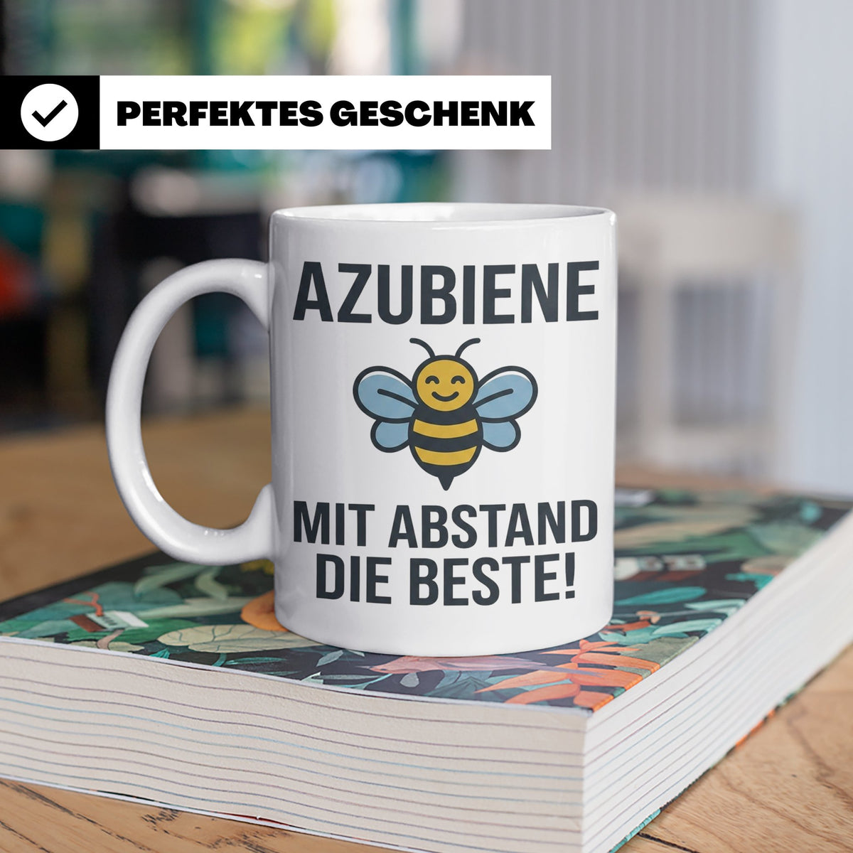 Azubiene Tasse Geschenk für beste Auszubildende Frau, lustig – Weiß [farbe:weiß]