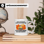 Bagger Tasse - Baustellenfahrzeug Motiv für Bauarbeiter & Ba – Weiß [farbe:weiß]