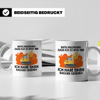 Bagger Tasse - Baustellenfahrzeug Motiv für Bauarbeiter & Ba – Weiß [farbe:weiß]