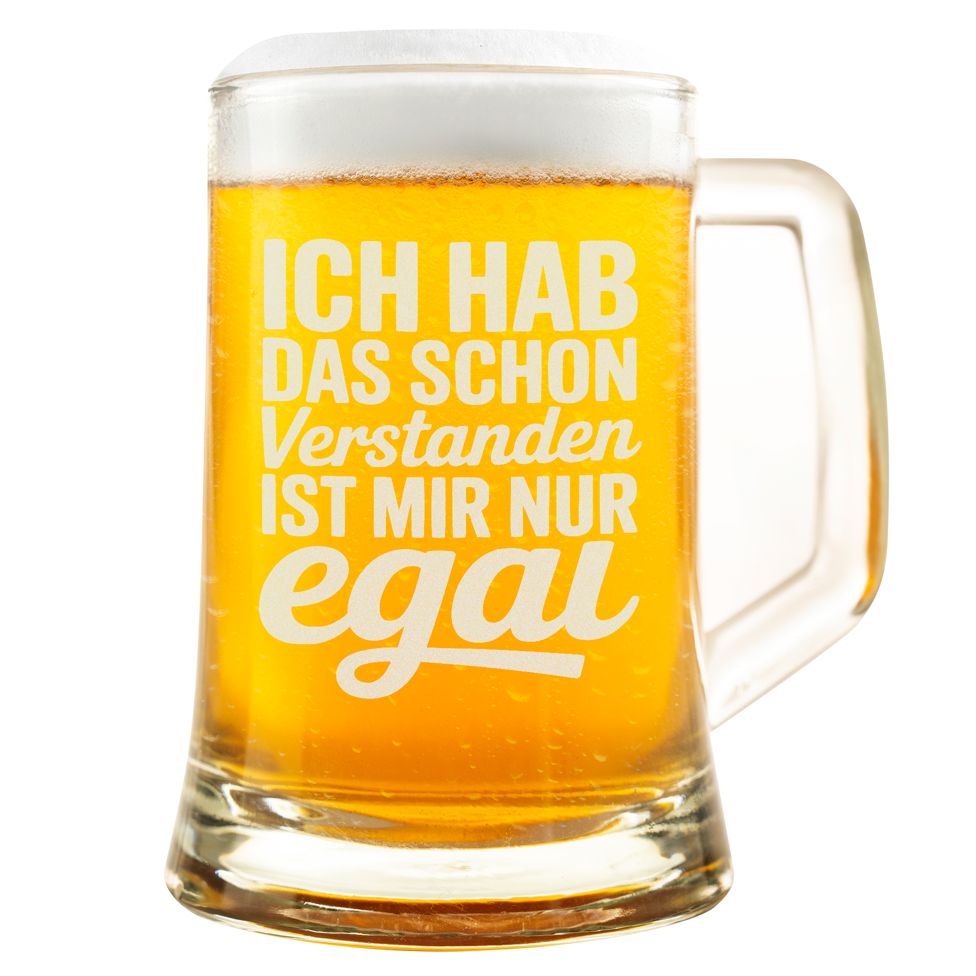 Lustiger Bierkrug „Ist mir nur egal“ – witziges Geschenk für Männer & Frauen, perfekter Spaßkrug für Kollegen, Freunde & Familie