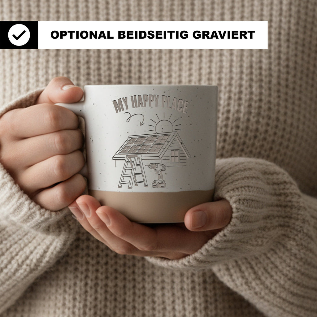 Photovoltaik Tasse My Happy Place - Lustiges Geschenk für Solarteur Ha – Bild 2