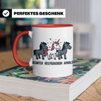 Heilpädagogin Tasse lustig Einhorn Beamter Anwalt Kaffeebech – Rot [farbe:rot]