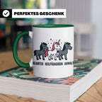 Heilpädagogin Tasse lustig Einhorn Beamter Anwalt Kaffeebech – Grün [farbe:grün]