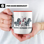 Heilpädagogin Tasse lustig Einhorn Beamter Anwalt Kaffeebech – Rot [farbe:rot]