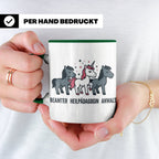 Heilpädagogin Tasse lustig Einhorn Beamter Anwalt Kaffeebech – Grün [farbe:grün]