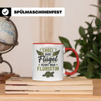 Floristin Tasse mit Spruch Engel ohne Flügel, Geschenk für G – Rot [farbe:rot]