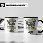 Floristin Tasse mit Spruch Engel ohne Flügel, Geschenk für G – Schwarz [farbe:schwarz]
