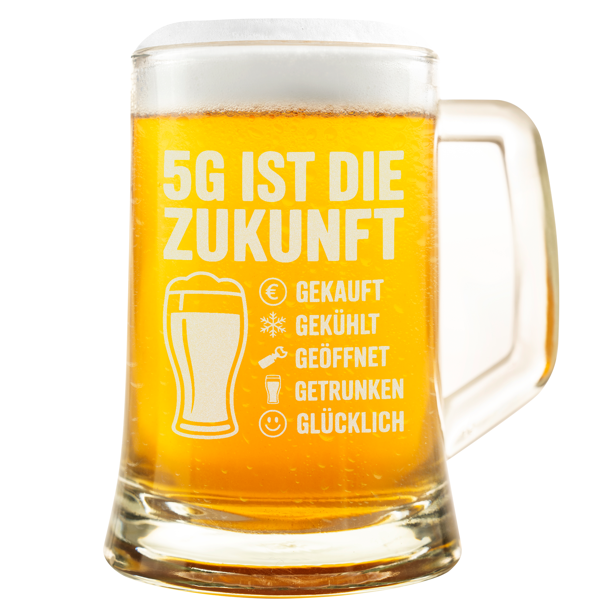 5G ist die Zukunft Bierkrug – Lustiger Bierkrug für Männer, witziges Geschenk für Bierliebhaber, perfekter Party- und Geburtstagsgag