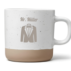 Personalisierte Tasse Mr. mit Wunschname, Bräutigam Kaffeetasse Sakko Design, Hochzeitsgeschenk für Männer, Becher JGA Bräutigam