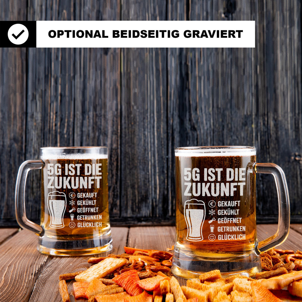 5G ist die Zukunft Bierkrug – Lustiger Bierkrug für Männer, witziges Geschenk für Bierliebhaber, perfekter Party- und Geburtstagsgag