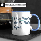 Chirurg Tasse Lustig | I Like People Open Spruch Kaffeebeche – Blau [farbe:blau]