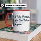 Chirurg Tasse Lustig | I Like People Open Spruch Kaffeebeche – Rot [farbe:rot]