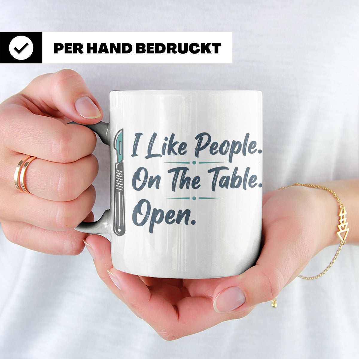 Chirurg Tasse Lustig | I Like People Open Spruch Kaffeebeche – Weiß [farbe:weiß]