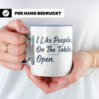 Chirurg Tasse Lustig | I Like People Open Spruch Kaffeebeche – Blau [farbe:blau]