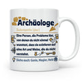 Archäologe Tasse mit lustiger Definition, Geschenk für Archä – Weiß [farbe:weiß]