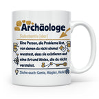 Archäologe Tasse mit lustiger Definition, Geschenk für Archä – Weiß [farbe:weiß]