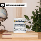 Archäologe Tasse mit lustiger Definition, Geschenk für Archä – Weiß [farbe:weiß]