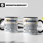Archäologe Tasse mit lustiger Definition, Geschenk für Archä – Schwarz [farbe:schwarz]