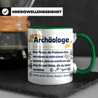 Archäologe Tasse mit lustiger Definition, Geschenk für Archä – Grün [farbe:grün]
