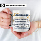 Archäologe Tasse mit lustiger Definition, Geschenk für Archä – Weiß [farbe:weiß]
