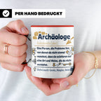 Archäologe Tasse mit lustiger Definition, Geschenk für Archä – Rot [farbe:rot]