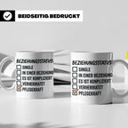 Pflegekraft Tasse mit Spruch Beziehungsstatus Pflegekraft |  – Weiß [farbe:weiß]