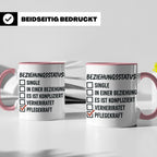 Pflegekraft Tasse mit Spruch Beziehungsstatus Pflegekraft |  – Rosa [farbe:rosa]