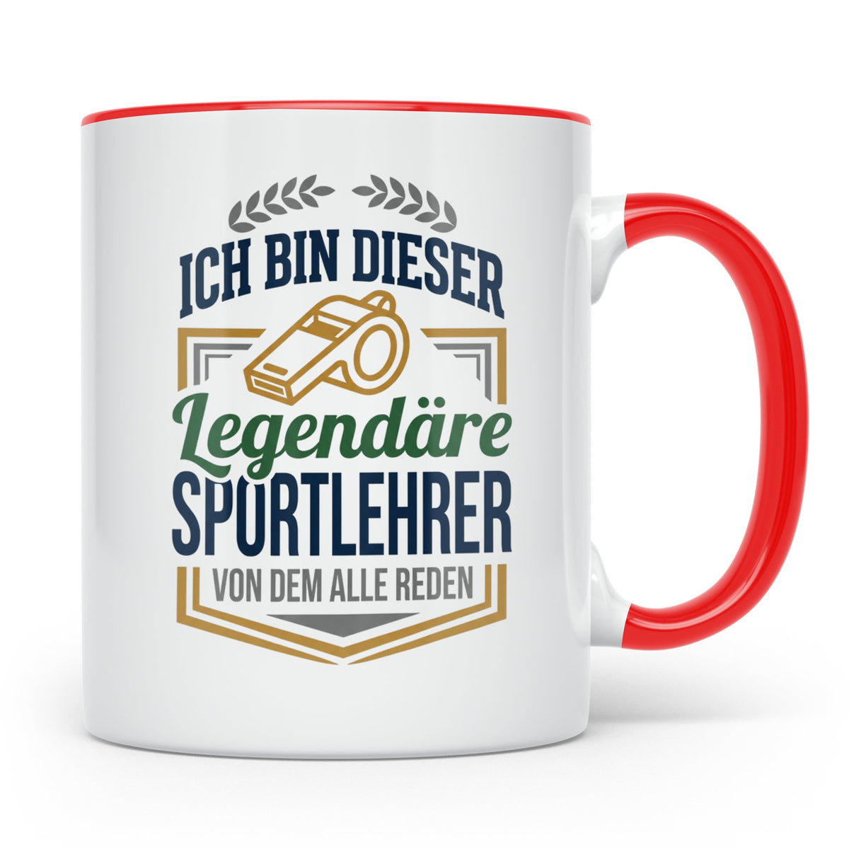 Sportlehrer Tasse Legendärer Spruch | Geschenk für Turnlehre – Rot [farbe:rot]