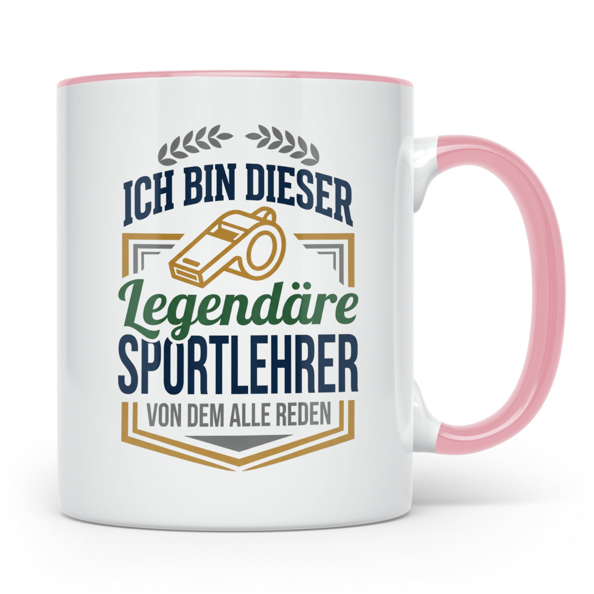 Sportlehrer Tasse Legendärer Spruch | Geschenk für Turnlehre – Rosa [farbe:rosa]