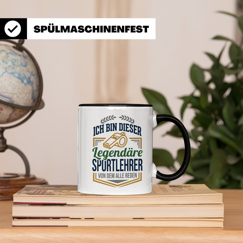 Sportlehrer Tasse Legendärer Spruch | Geschenk für Turnlehre – Schwarz [farbe:schwarz]