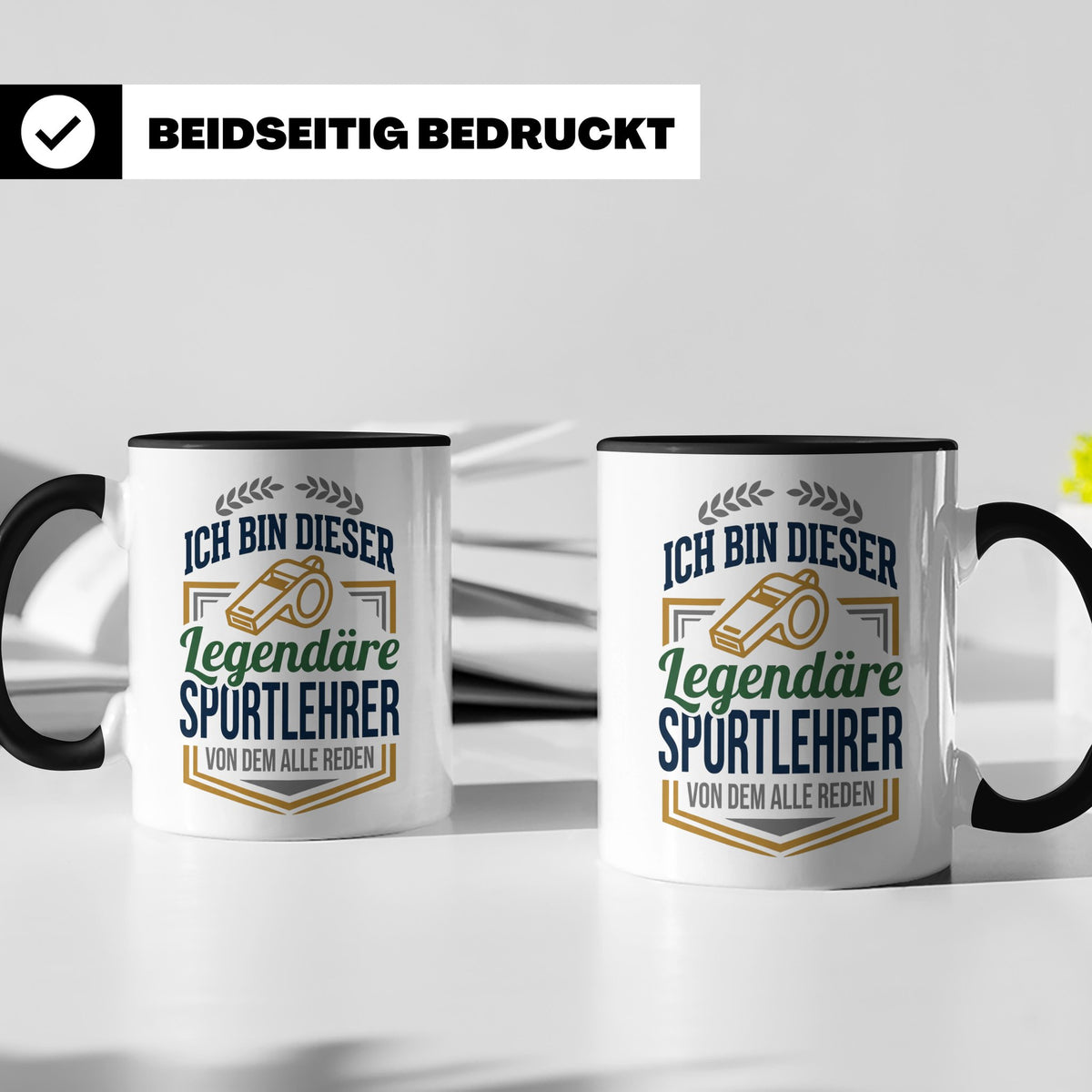 Sportlehrer Tasse Legendärer Spruch | Geschenk für Turnlehre – Schwarz [farbe:schwarz]