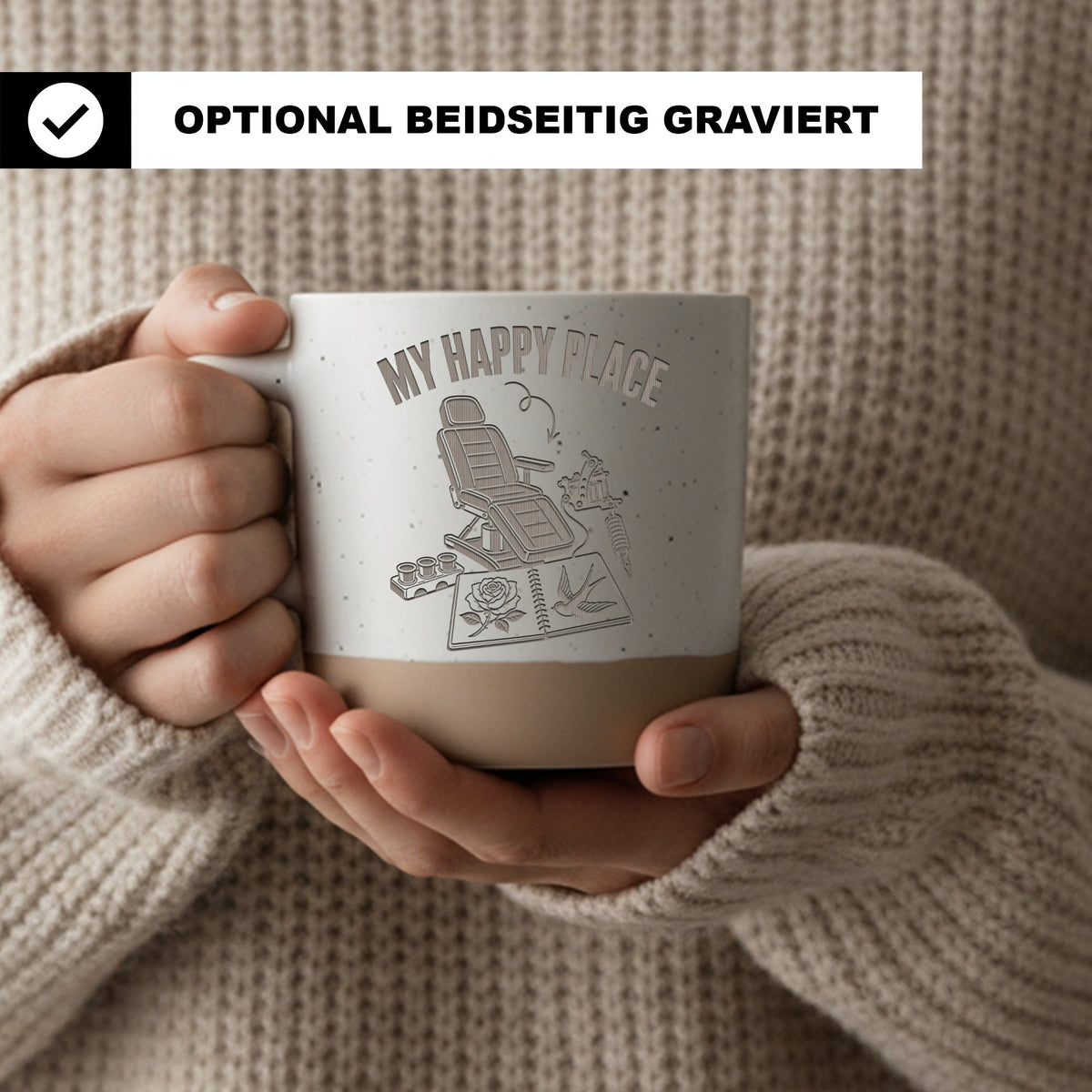 Tattoo Tasse My Happy Place - Lustiges Geschenk für Tätowierer - Artis – Bild 2