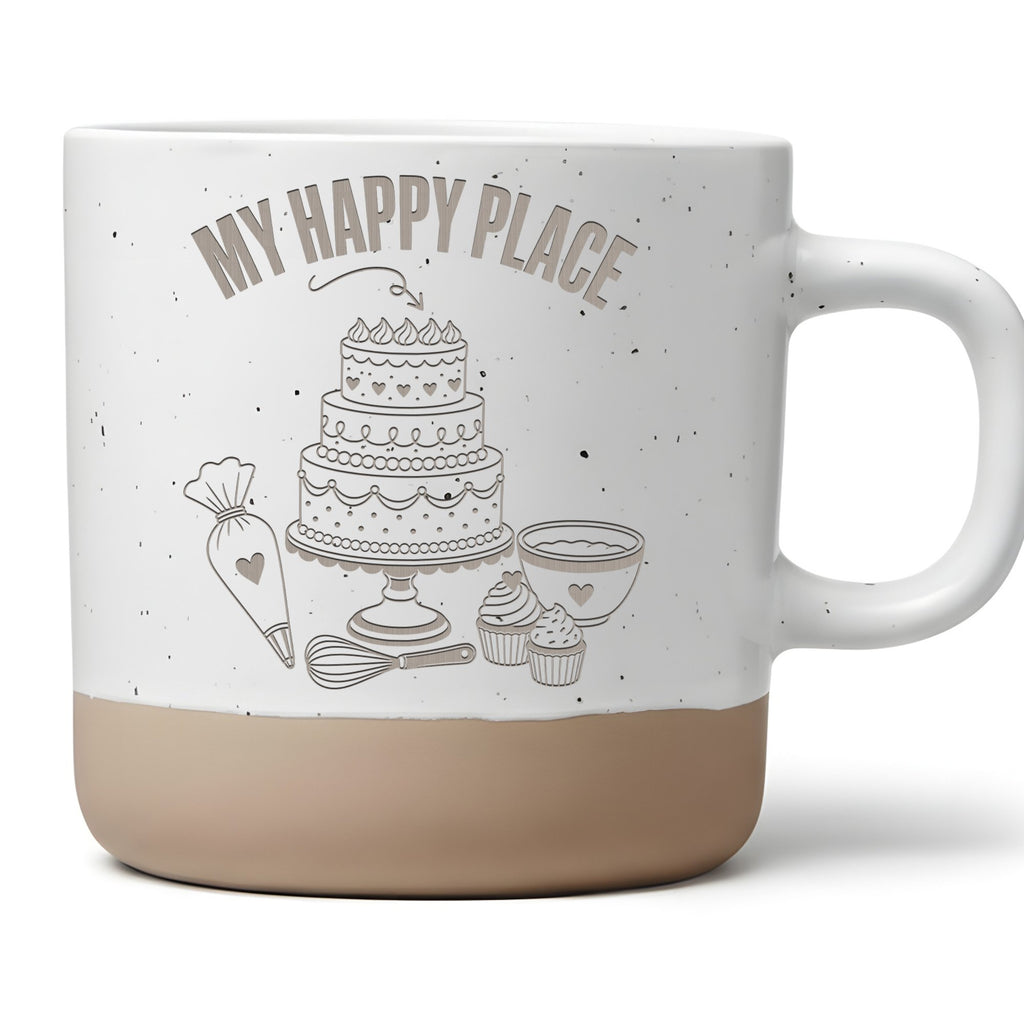 Backen Tasse My Happy Place - Lustiges Geschenk für Bäckerin Konditori – Bild 1