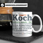 Koch Tasse mit lustiger Definition, Geschenk für Chefkoch, K – Weiß [farbe:weiß]